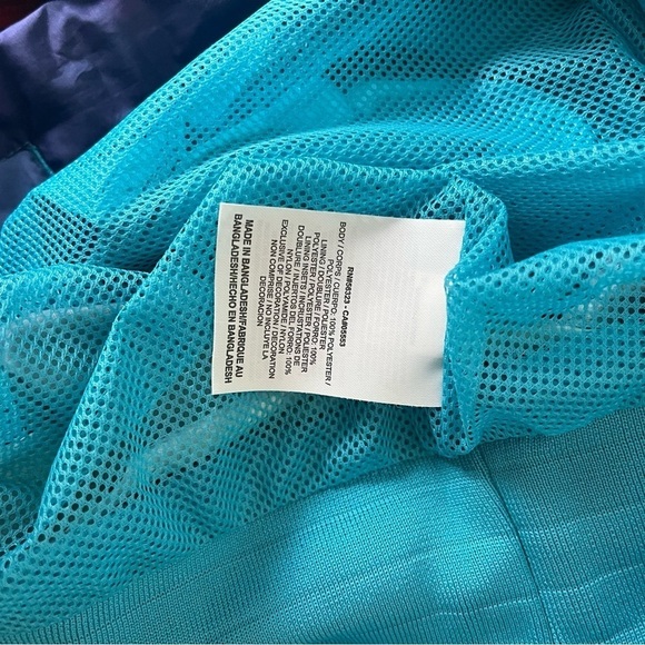 NIKE sz XL Gingham Windrunner Full Zip Windbreaker Jacket Blue Purple - Picture 11 of 12